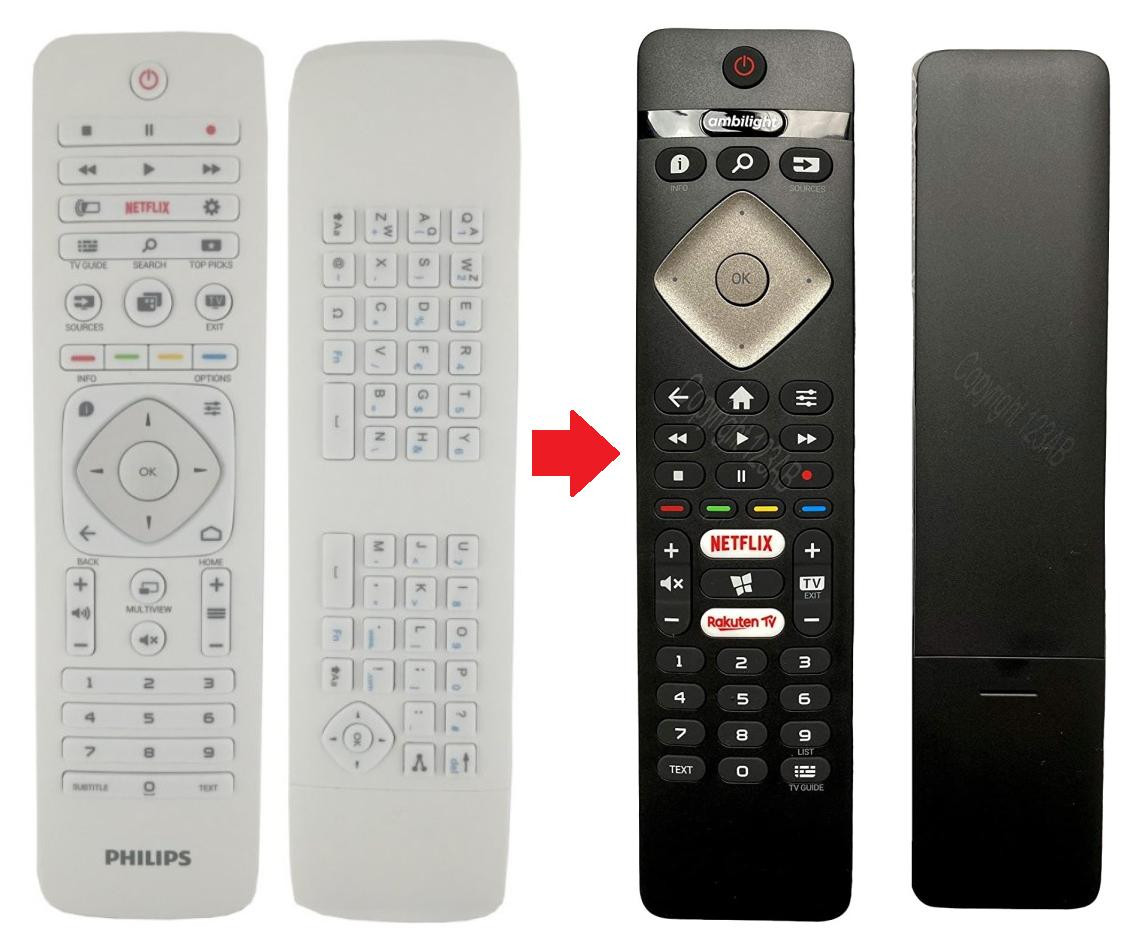 Belife Vervangingsafstandsbediening voor Philips 313922813121 398GF10WEPH00T