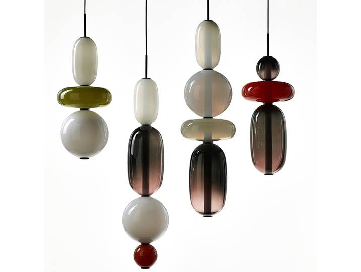 Plafonnier suspendu en verre bonbon italien, lustre moderne, lustre pour loft, salon, salle à manger, suspension de plafond, décoration d'intérieur élégante