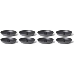Novaliv, Kerzenständer, 8er-Set Kerzenständer Stabkerzen rund Metall Durchmesser 15cm SCHWARZ Kerzenhalter