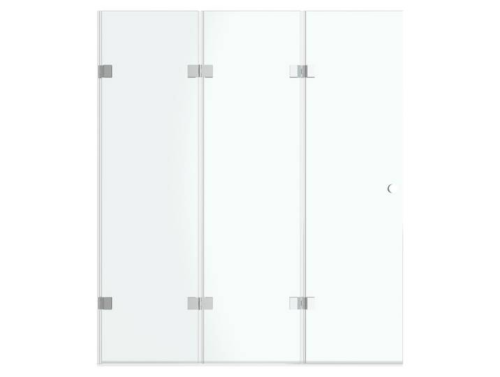 Badewannenfaltwand MARWELL Silver Vibe , 3-flg , 140x120cm - Duschwand für Badewanne - Duschabtrennung