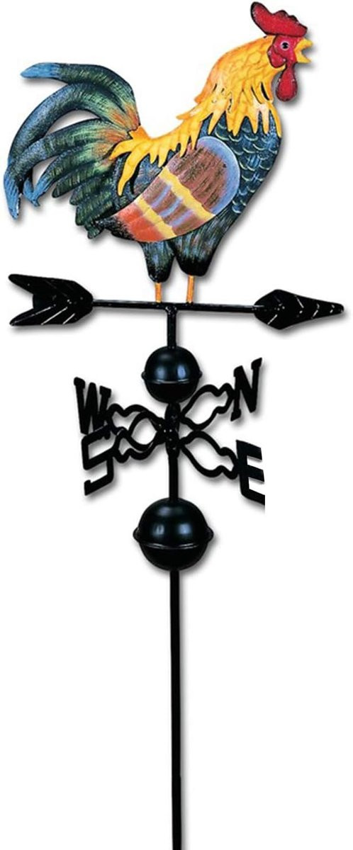 Metalen Haan Windwijzer Decoratie Ornament Multicolor Hoogte: 120 cm