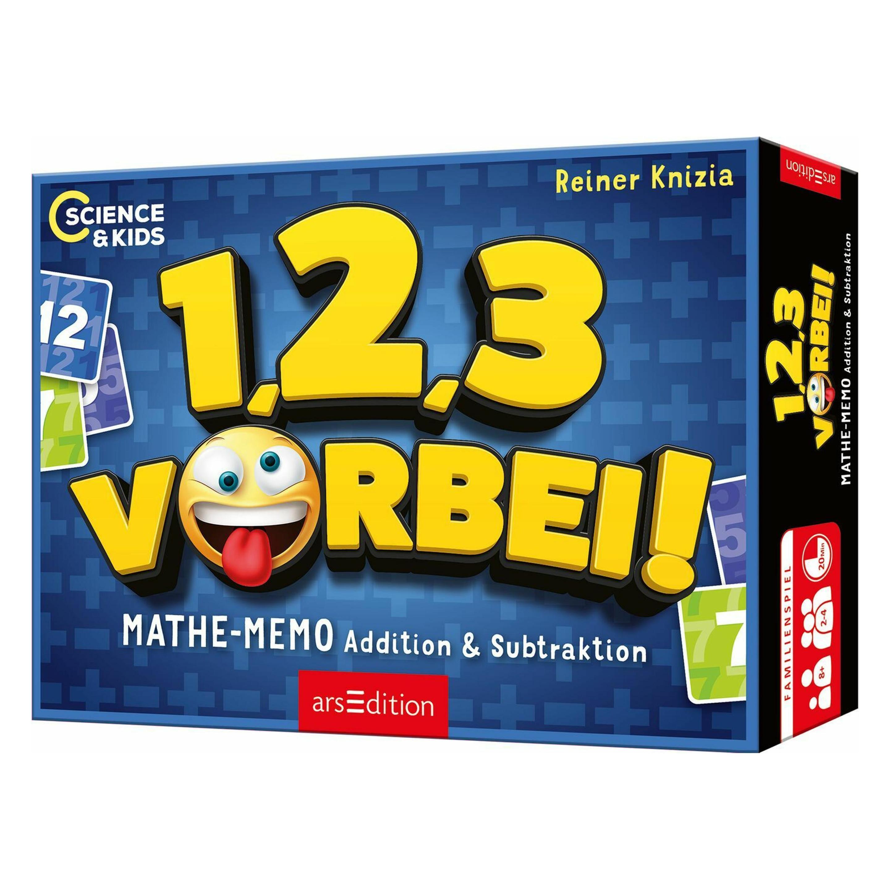 Ars Edition Science & Kids - 1, 2, 3... vorbei! Mathe-Memo Addition & Subtraktion (Deutsch, 2 - 4 Spieler) (56460592)