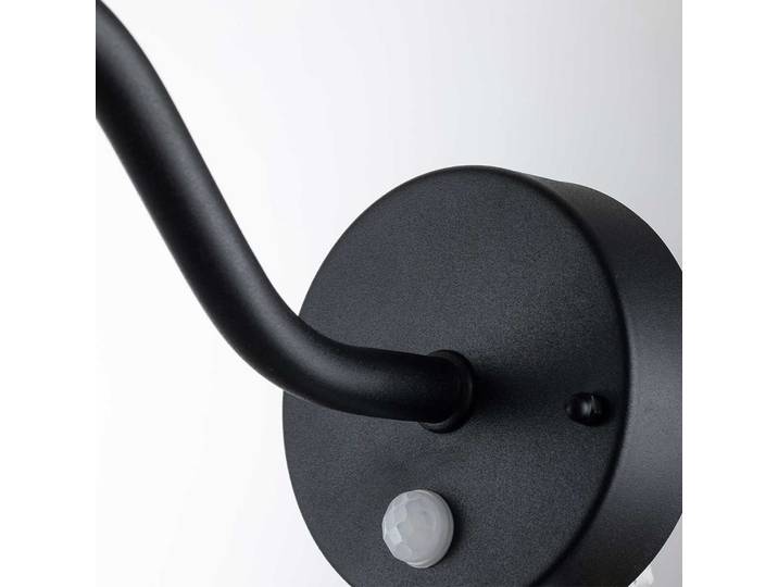 Applique d'extérieur Klampenborg, noire, avec détecteur, IP44 - Elstead - Terrasse - Rustique - Acier inoxydable - Lanterne