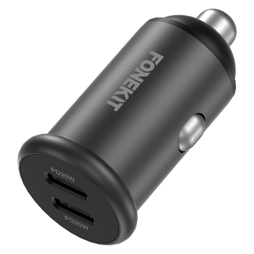 FoneKit Travel 40W Dual USB-C Car Charger (PD-179S)