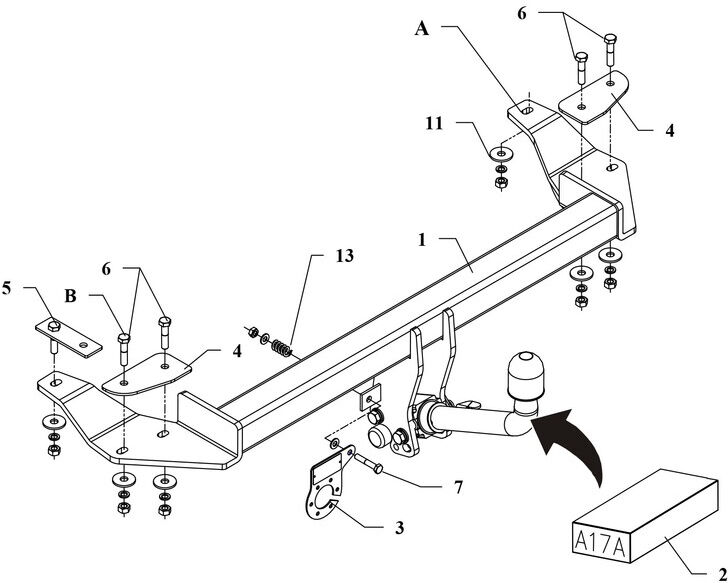Attelage Audi A8 (04/96-09/02) RDSOH