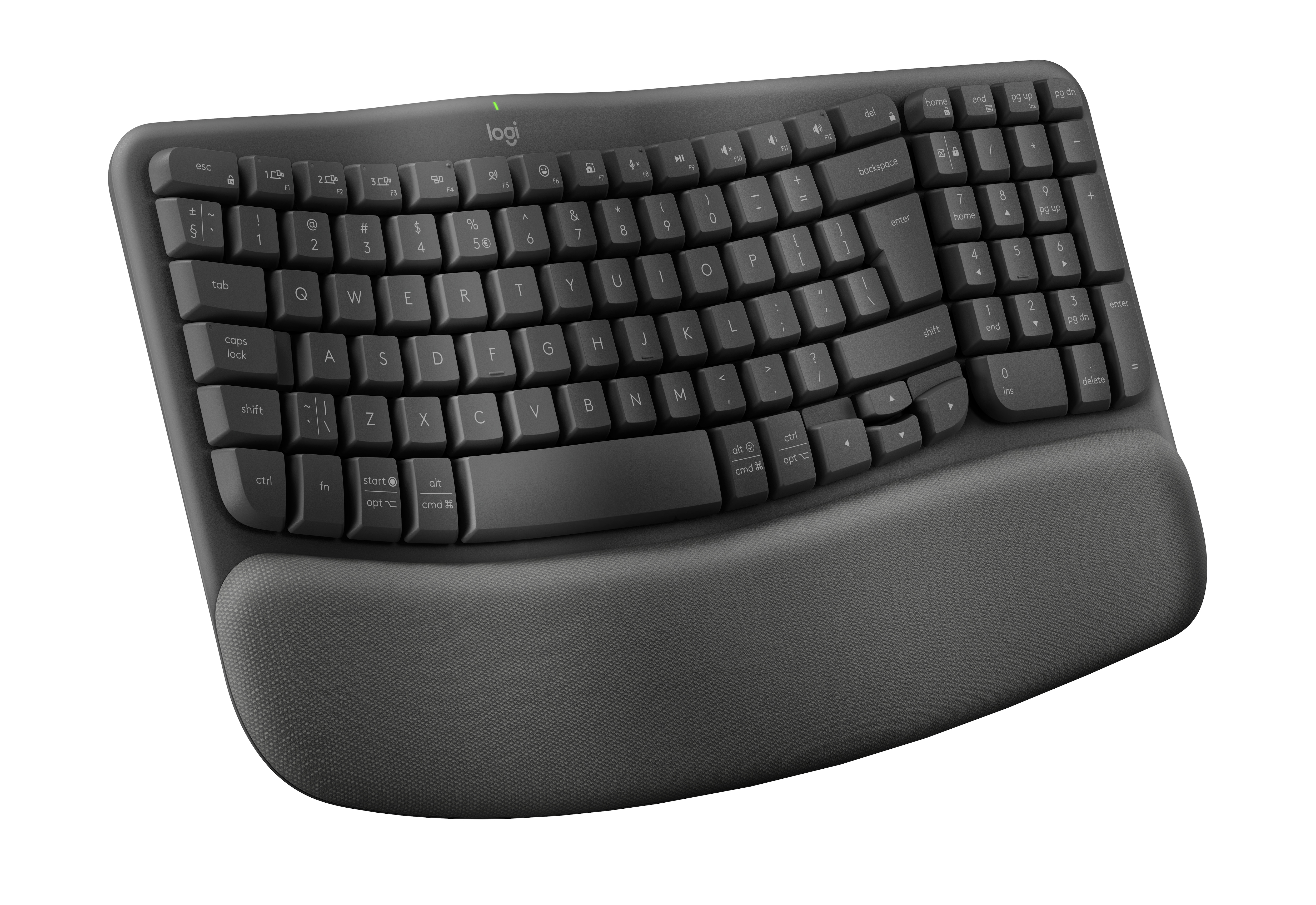 Logitech Wave Keys for Business Tastatur kabellos (Logi Bolt), Dunkelgrau (Layout: englisch US)
