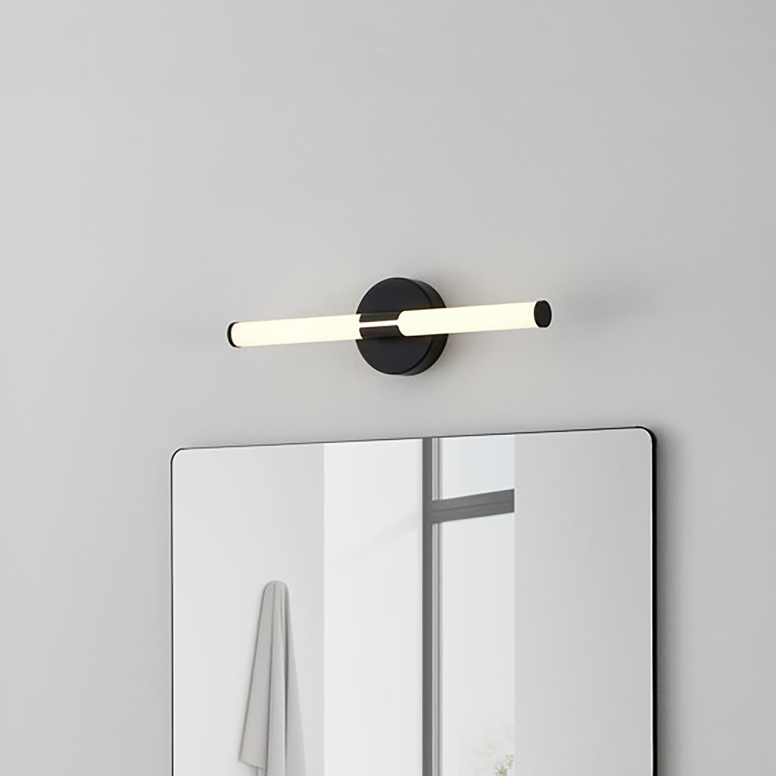 Eglo LED-spiegellamp Ramola zwart modern wandlamp voor badkamer