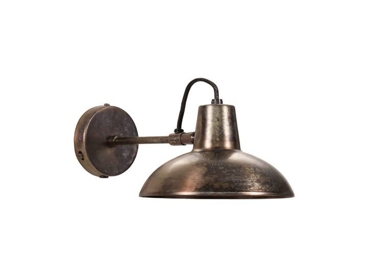 Petite applique murale en laiton marron antique, E14, 1 ampoule -