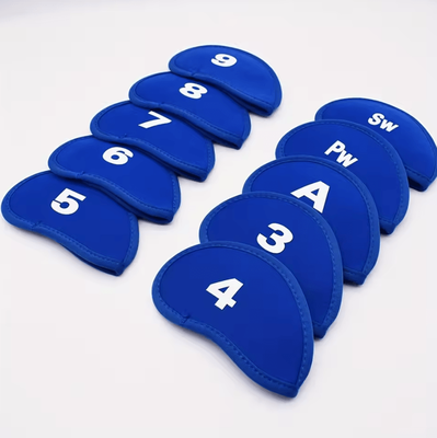 Inspire Curations 10 Piece Golf Iron Head Covers Set Protective Club Head Covers For Golf Clubs blue