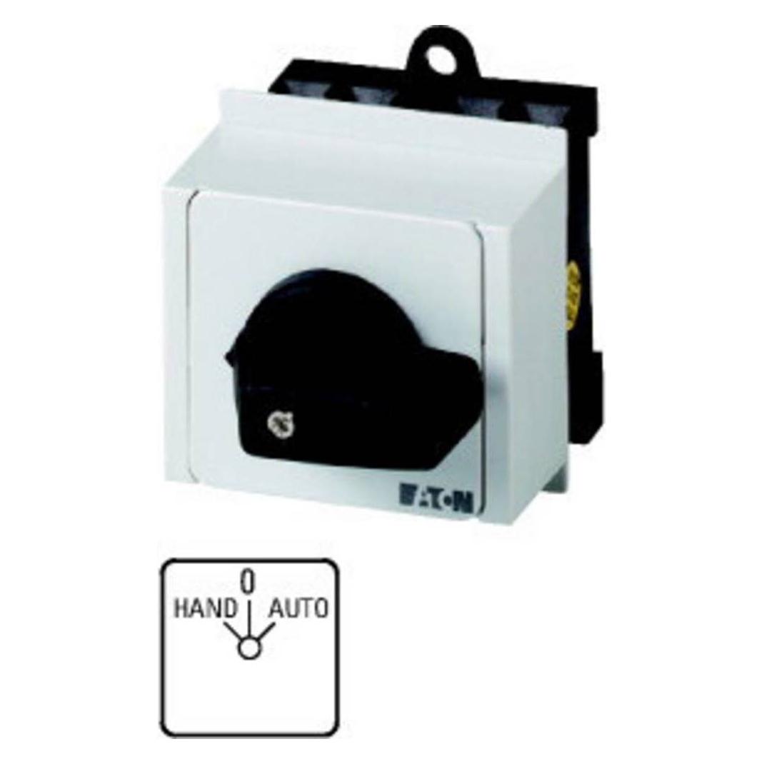 Eaton Umschalter, Kontakte: 6, 20 A, Frontschild: HAND-0-AUTO, 45 °, rastend (055467)