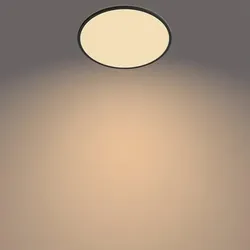 Schwarze Superslim Philips myLiving LED Deckenleuchte ø43cm warmweißes Licht mit Eye Comfort & Dimmen in Stufen