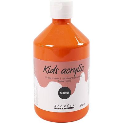 Creativ Company Acrylfarbe Glänzend, Orange, 500 ml/ 1 Fl.