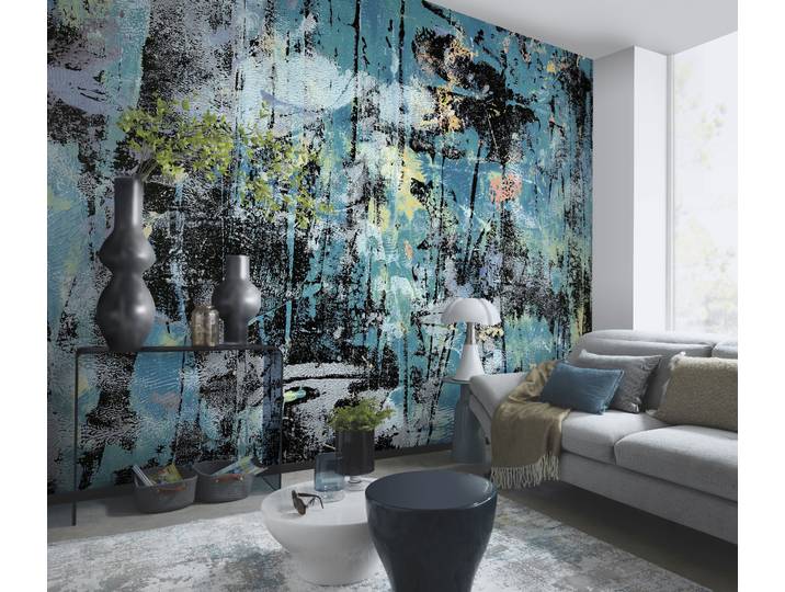 Fototapete FASHION FOR WALLS Into the blue , blau (türkis), B:4m L:2,7m, Tapeten, Fototapete, Phthalate frei