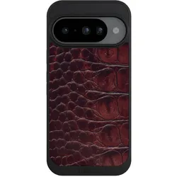Nivocase Handyhülle für Google Pixel 10 Hülle NIVOpure Case Schwarz Animalprint Krokodil Leder (Google Pixel 10), Smartphone Hülle, Schwarz