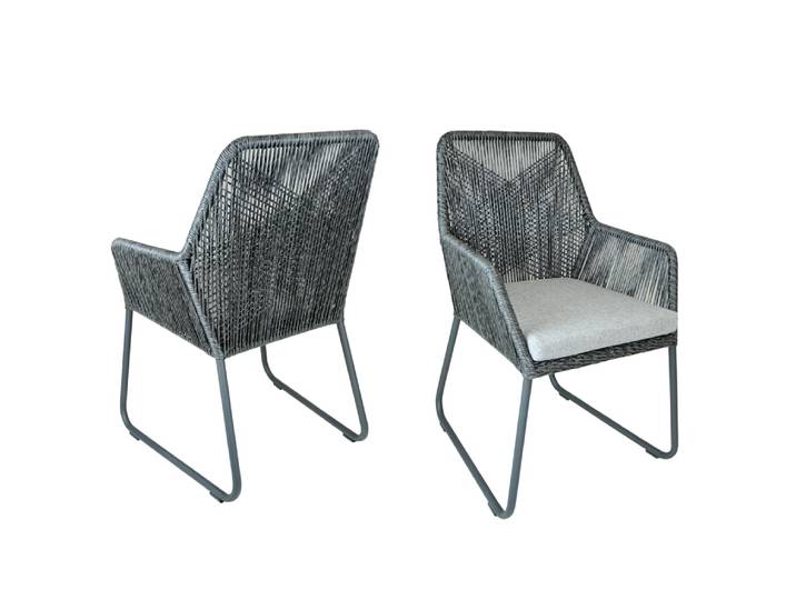 2er Set SIT Mobilia ALLANIS Gartenstuhl Band gezwirnt Aluminiumgestell