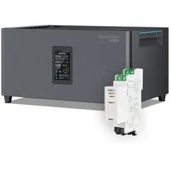 MARSTEK - 2,56 kWh Speicher Set mit Shelly Pro 3EM 120A für Balkonkraftwerke mit bis zu 10 Jahren Garantie, All-in-One mit 2400 W PV-Eingang, 4 M