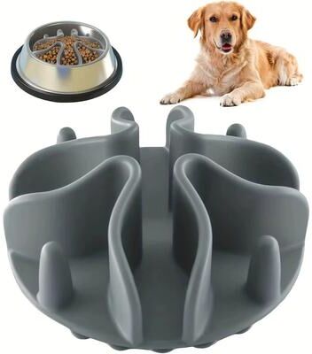 Uplifted Finds Silicone Universal Slow Feeder Bowl Insert grey s