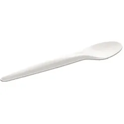 MONOUSO - Kleiner Starrer Kartonlöffel Weiß 13cm (1.000 Stück)