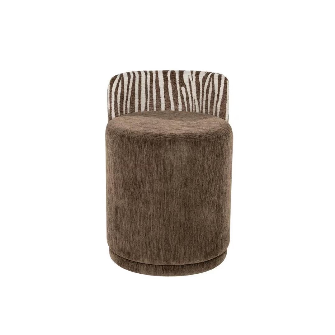 By-Boo Eetkamerstoel Marque Zebra print - Bruin