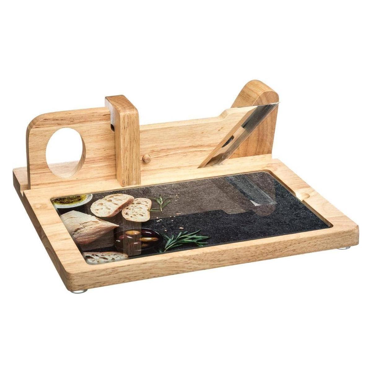 Secret de Gourmet Fleisch- und Käseschneider mit Tablett - Holz (JTI-95812852)