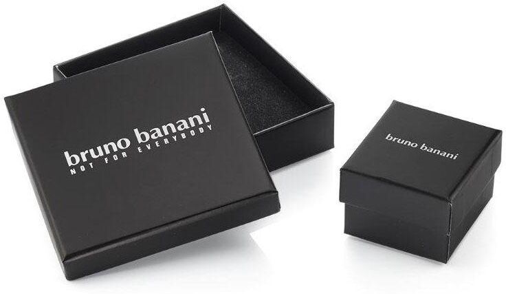 Single-Creole BRUNO BANANI "Schmuck Geschenk Silber 925 Ohrschmuck Ohrring Single", silber (silberfarben, schwarz), Ohrringe, Damen, 13,5mm, Silber 925 (Sterlingsilber), Single-Creole