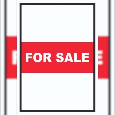 HB-Druck For Sale Schild mit Text Verkaufsschild hochkant A0 (841x1189mm)