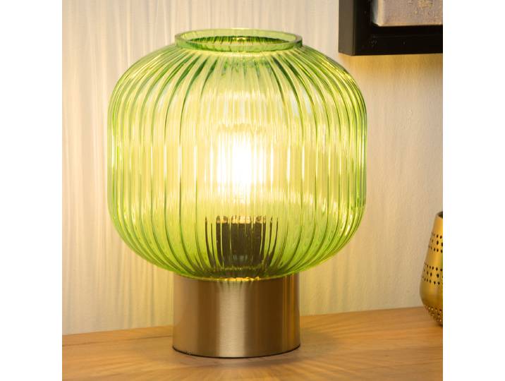 Tischleuchte Maloto Ø 20cm Grün Opalglas E27
