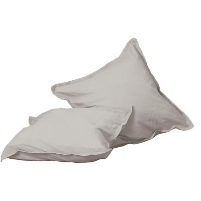 Kissenbezüge PRIMERA "Kissenbezüge »Stone Washed«, Primera (2 Stück)", beige (leinen), B:80cm L:80cm, Renforcé, Obermaterial: 100% Baumwolle, Kissenbezüge, mit Stone-Washed Optik