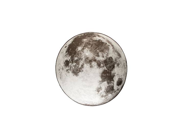 Tapis 200x200 cm en tissu gris Moon