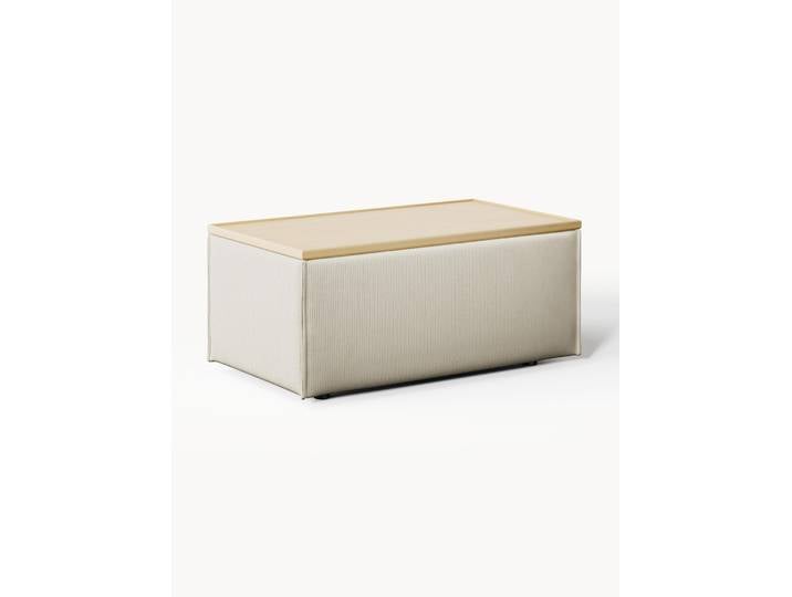 Sofa-Hocker Lennon aus Cord mit Stauraum