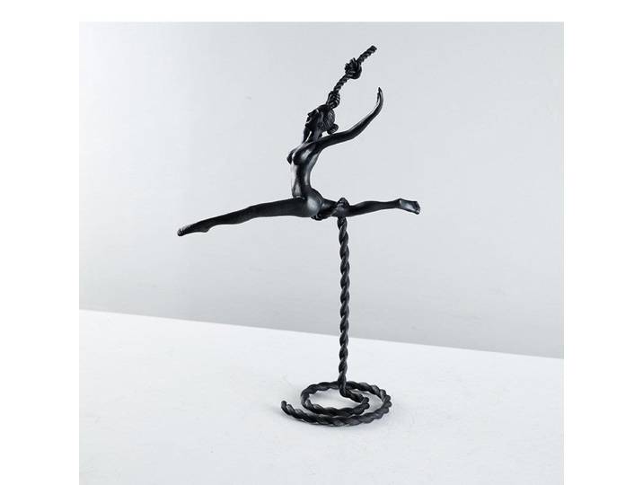 Statue de personnage de danseuse de Ballet, artisanat abstrait, décoration moderne pour la maison, figurines de ballerine, Sculpture en métal, décoration de bureau, ornements