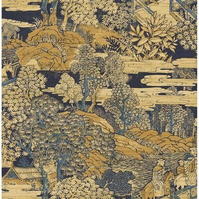 Seabrook Designs Tory Garden Unpasted Wallpaper