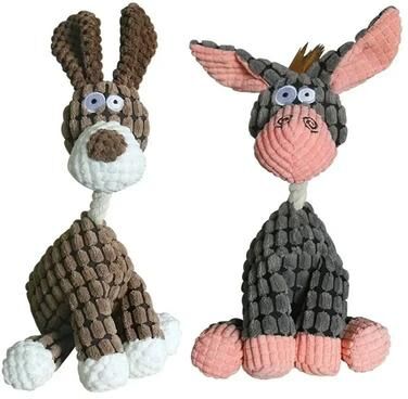 Uplift Essentials Donkey Plush Chew Toy For Dogs And Puppies With Squeaker dog