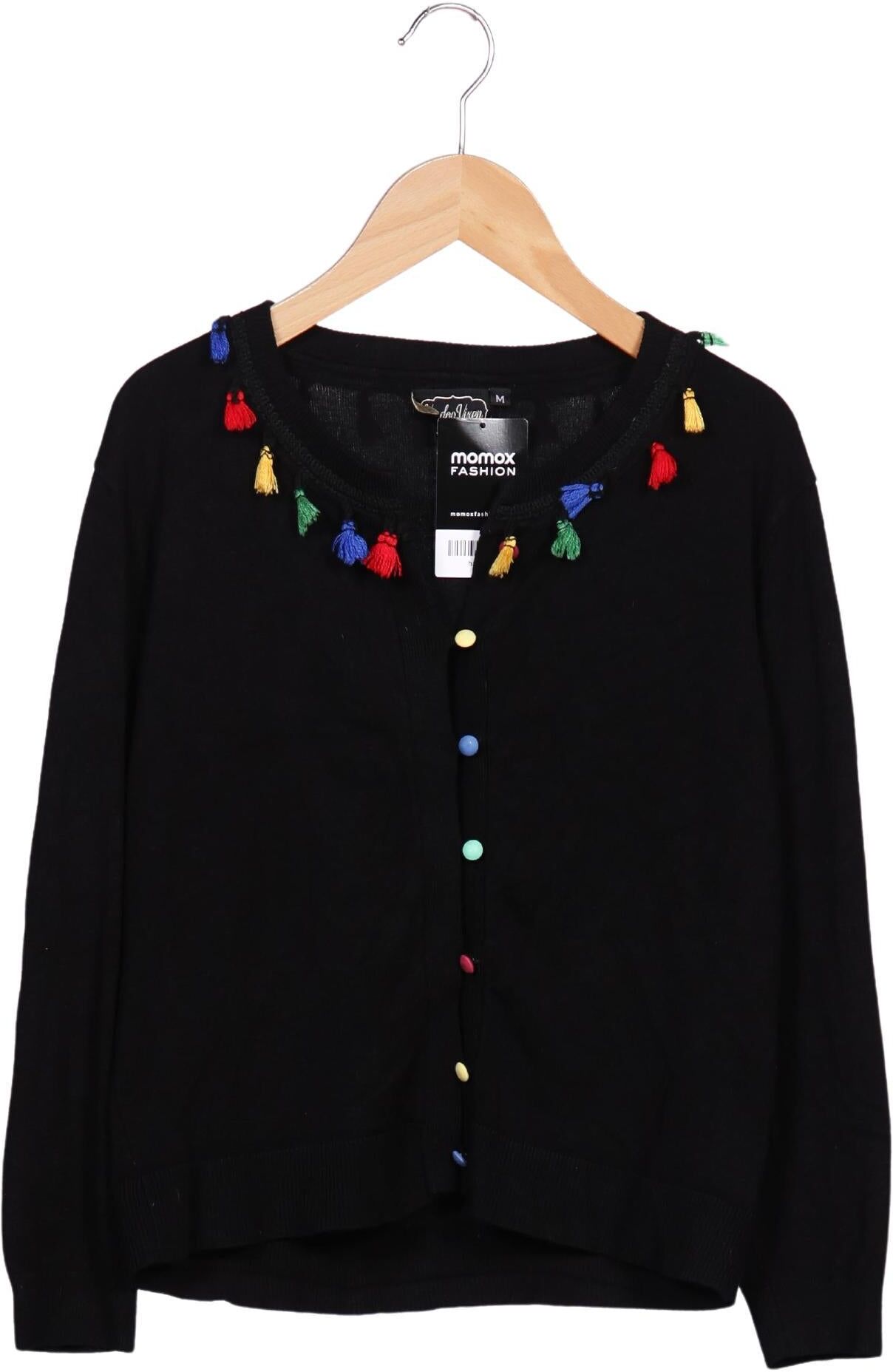 Voodoo Vixen Damen Strickjacke, Schwarz, Gr. M, kein / Etikett - Second Hand