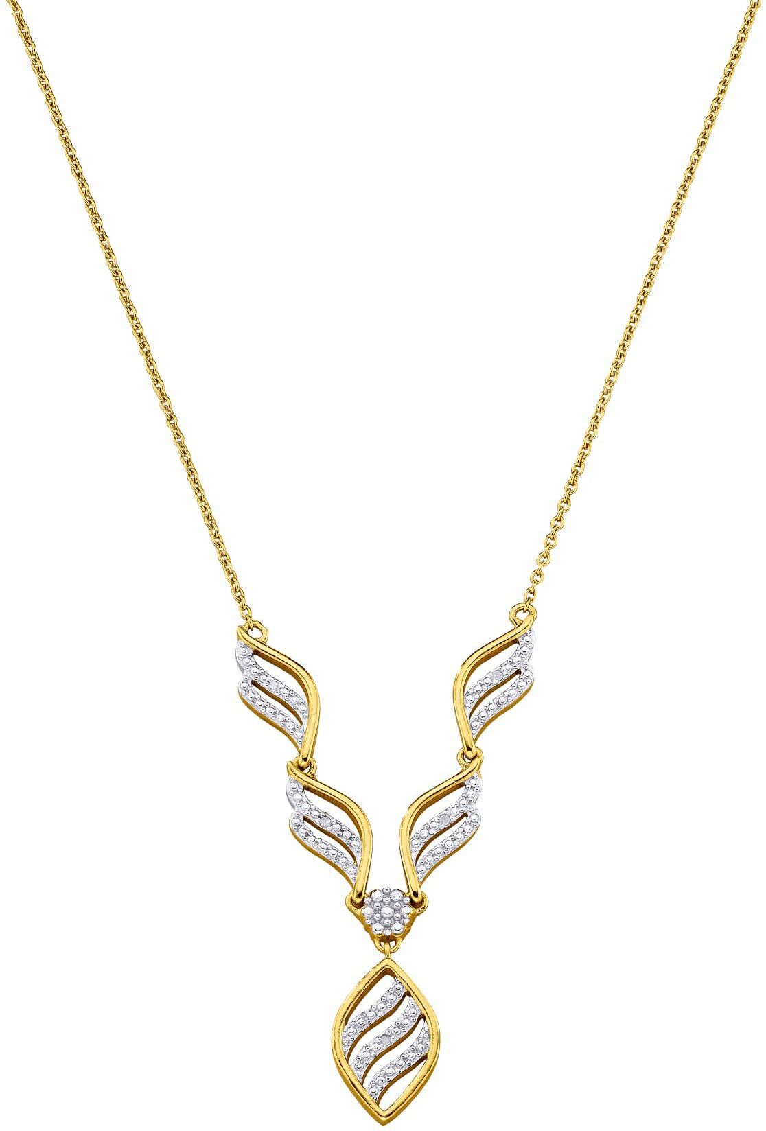 Collier LADY, silber (silber vergoldet 925), Halsketten, Damen, Silber 925 (Sterlingsilber), Collier