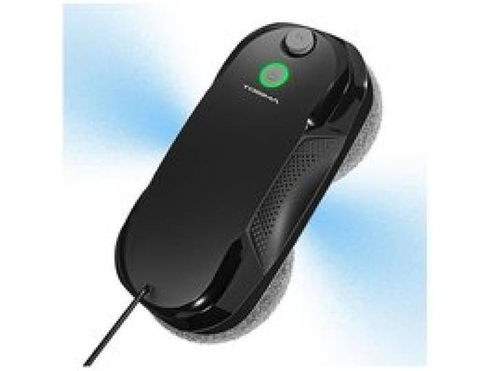 Robot Lave-Vitre Automatique Noir Nettoyeur Vitres 2200-3200Pa Pulvérisation Auto Réservoir 60ml Télécommande