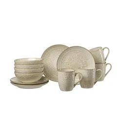 Ritzenhoff & Breker Frühstücksservice  12-teilig  Omara , beige , Steinzeug/Steingut