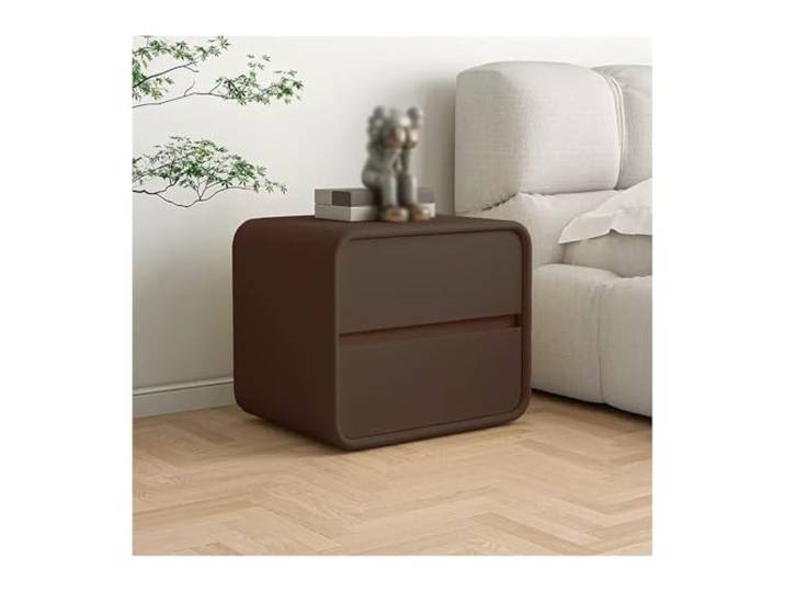 xiuling4568 Nachttisch, brauner Nachttisch mit 2 Schubladen, Beistelltisch aus Holz for Schlafzimmer, Wohnzimmer, Flur, 18,5 Zoll hoch(L50xD40xH47cm)