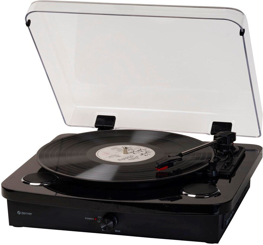 Denver VPL-230 Pladespiller m. 2 x 10W Indbyggede Højtalere - Sort