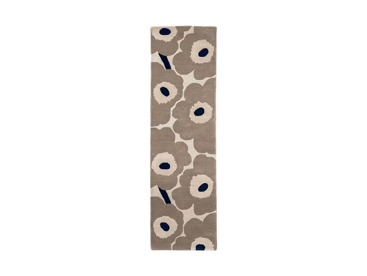 Handgetufteter Designer Läufer „Unikko Greige“ aus 100% Wolle, verschiedene Grössen MARIMEKKO