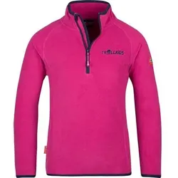 TROLLKIDS Kids Nordland Half Zip, Größe 128 in Rot Rot