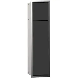 emco asis module 150 WC-Modul - Unterputzmodell, Toilettenpapierhalter, Toilettenbürstengarnitur, 974027940, Farbe: chrom/schwarz