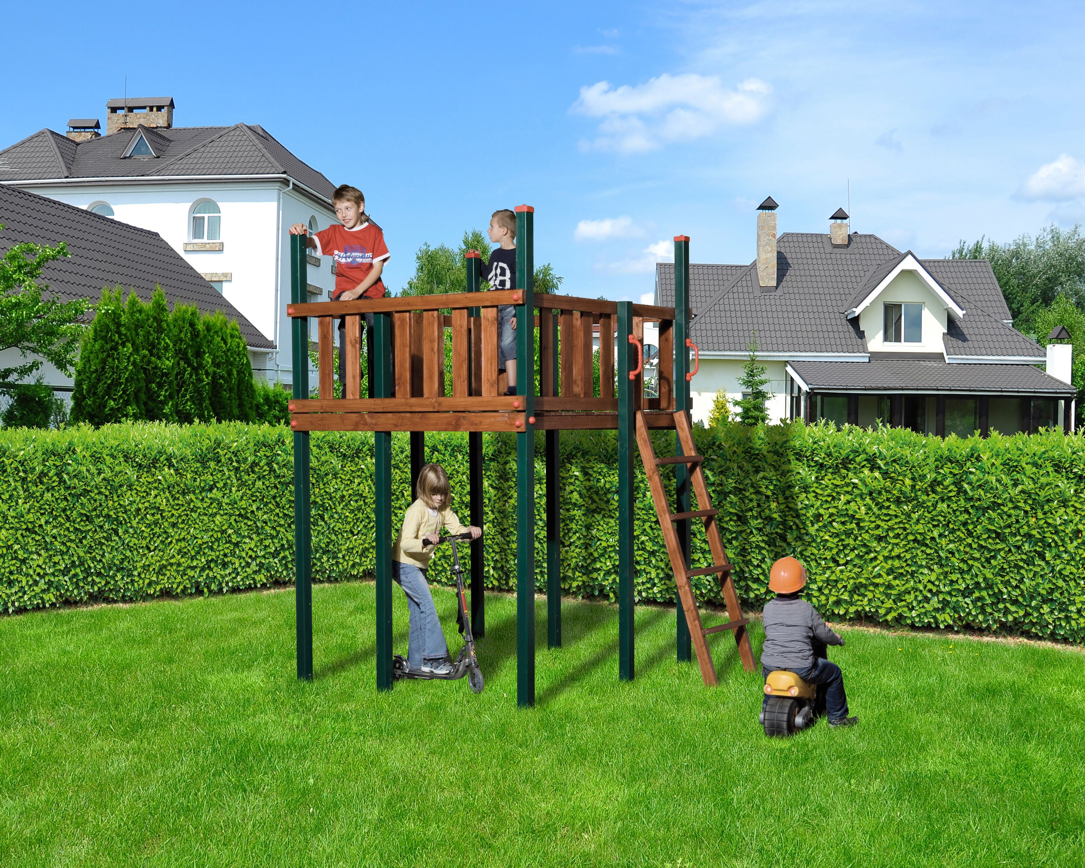 Spielturm-Erweiterung WEKA "Tabaluga Spielturm 816 D", braun, Spielturm-Erweiterungen, Kinder, B/H/L: 160cm x 250cm x 167cm, Holzwerkstoff, Spielturm-Erweiterung, BxLxH: 164x167x250 cm, B:160cm H:250cm L:167cm