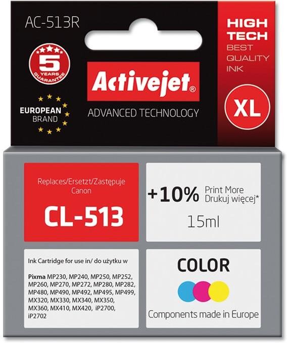 Cartucho de tinta compatible Canon CL-513 (tricolor) - ACTIVEJET