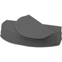 15er-Set Stufenmatte MCW-G49, Treppenteppich Treppenschutz Treppenmattenset, 65x25cm ~ halbrund, grau