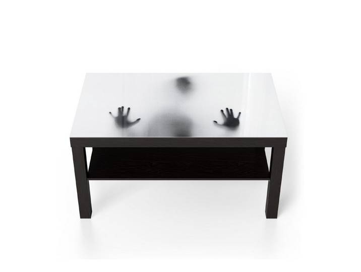 DEQORI Couchtisch 'Schemenhafte Präsenz', Glas Beistelltisch Glastisch modern