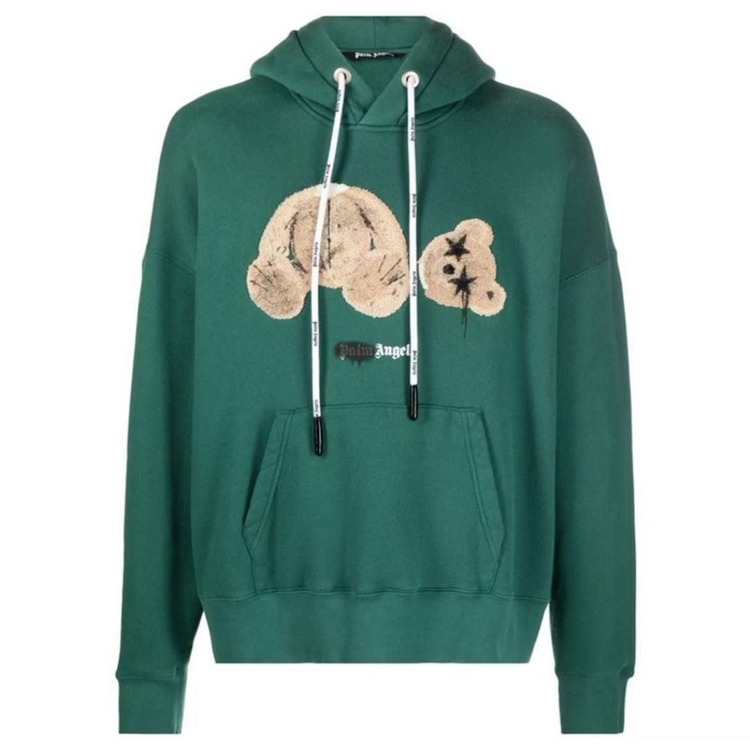 Palm Angels Kill The Bear-logo bosgroene hoodie