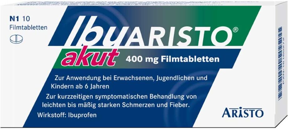 Ibuprofen Ibuaristo akut 400 mg Filmtabletten gegen Schmerzen