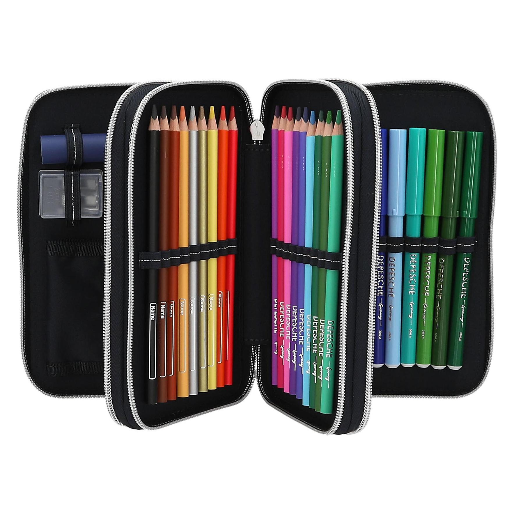 Dino World - Action World Triple Pencil Case Gaming - Dark Blue (0413712)