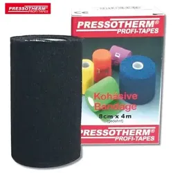 PRESSOTHERM Kohäsive Bandage 8 cmx4 m schwarz 1 St Binden